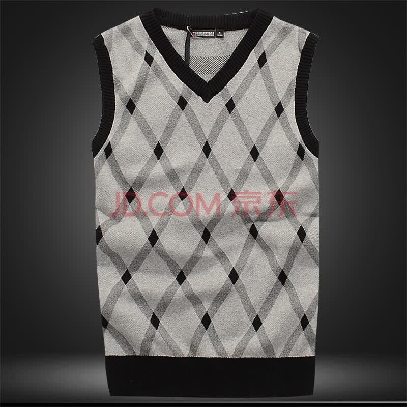 潮公子服饰2013<em>秋季百搭</em>圣品<em>马甲</em> 时尚菱形格