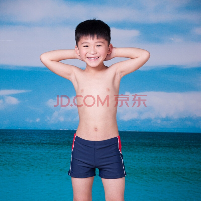 奇海(qihai) 84513-8 儿童平角游泳裤高弹力小男孩泳衣xl号深蓝色