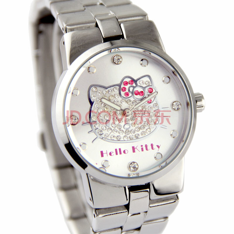 正品<em>HELLO KITTY凯蒂猫手表</em>低调奢华镶钻女