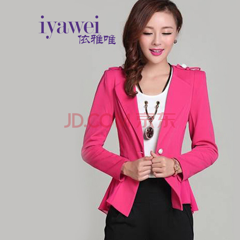 雪纺长袖外套女西服 长款西服外套女春秋