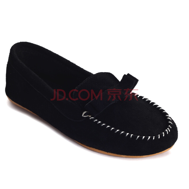 牛皮平底<em>豆豆鞋女</em>
