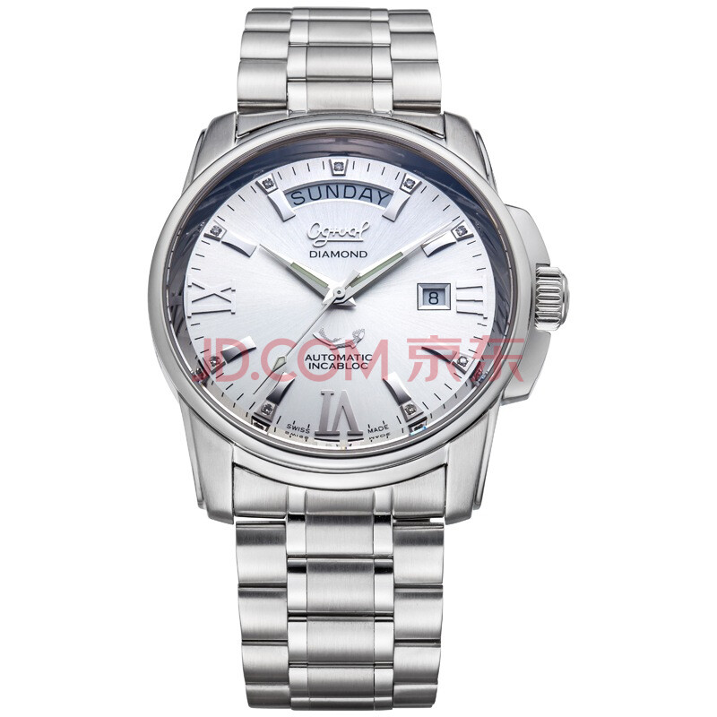 京东商城 爱其华OGIVAL 爵士系列真钻机械男