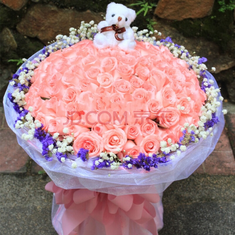 99支玫瑰花快递豪华包装送女友