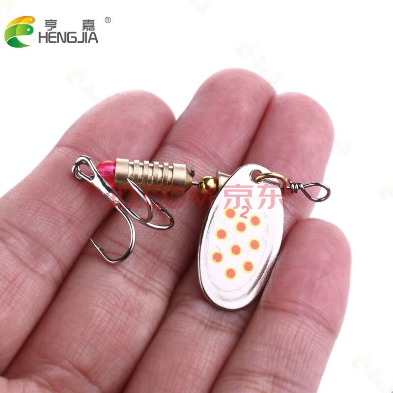 亨嘉（HENGJIA）亮片套装复合旋转亮片路亚饵淡水翘嘴套装远投鲈鱼路亚装备假饵路 圆点 5.1克 单件