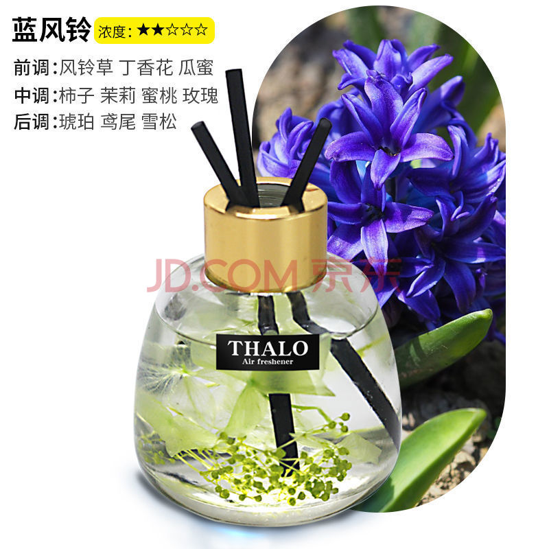 汽车居家无火香薰车居两用香薰植物萃取持久留香香水摆件车载香薰 蓝