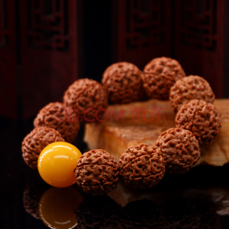 山中玉 金刚菩提手串 大菩提子佛珠 尼泊尔爆肉双龙纹五瓣六瓣原籽带