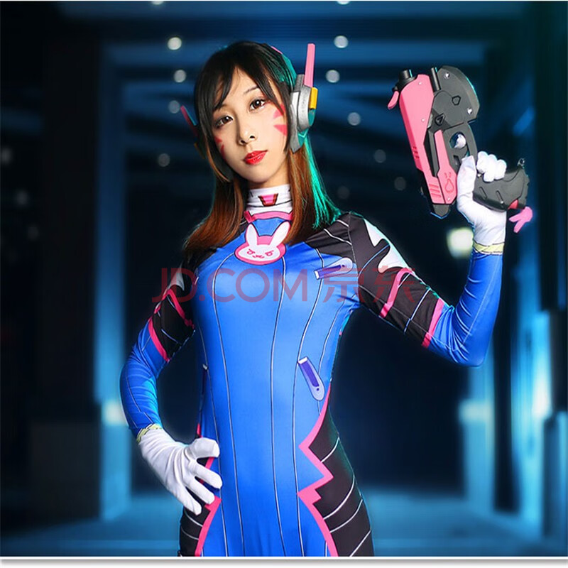 cosplay服装能上街吗,cosplay服装店铺实体店 守望先锋dva cosplay服装暴雪甲驾驶员宋哈娜连体cos服装女 蓝白色