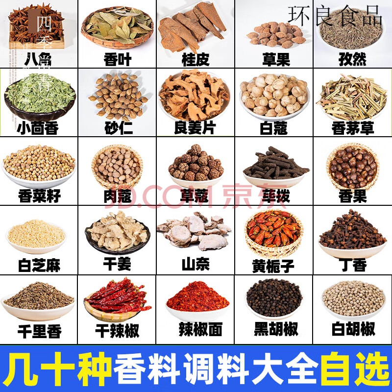 手指尖香料调料大全自选八角桂皮香叶组合装小茴香白芷草果卤料调料大料 50.7g 香菜籽【1两】