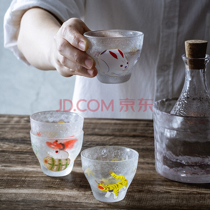 日本进口aderia石冢硝子玻璃杯清酒杯茗茶杯主人杯手工杯冷饮杯网红
