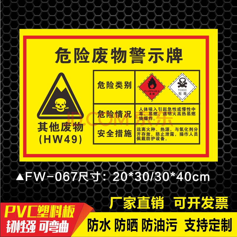 危险废物警示牌废机油废矿物油乳化液废油漆桶切削液危险化学品危废品