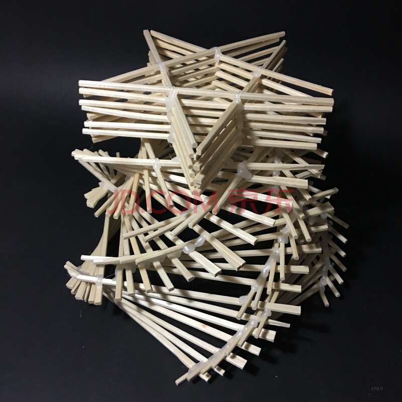 立体构成作业 立体构成材料包手工作业热熔胶抢木条实木雪糕棒模型