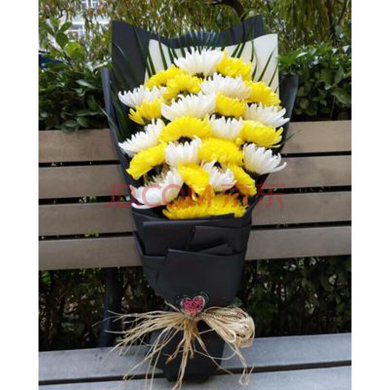 清明节鲜花同城速递黄白菊花束礼盒哀思悼念祭奠追悼丧葬祭祀重阳节