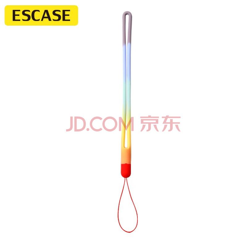 ESCASE 手机挂绳手腕绳相机短绳钱包U盘钥匙证件挂饰适用苹果16pro华为mate70pro硅胶软款彩虹色ES-XS2