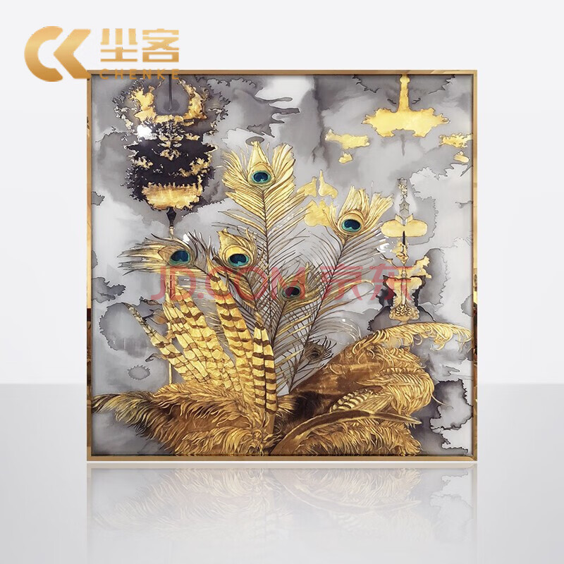 尘客 家居装饰画手工珐琅彩装饰画客厅玄关轻奢简约壁画门厅入户大气