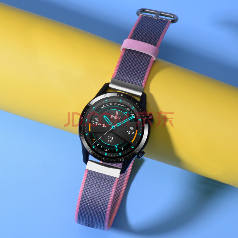 华为gt2表带watch gt手表带智能2e尼龙帆布es表链2pro荣耀magic创意
