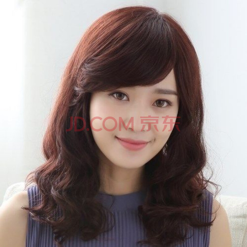 最饰 假发女全头套微中长卷发梨花头长发蓬松逼真中老年妈妈大波浪