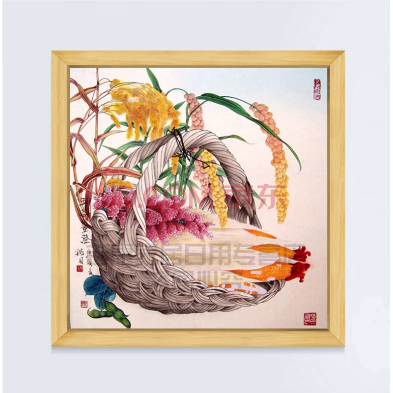 五谷丰登画山水画手绘歺厅墙面挂画山水画 客厅风景五谷丰登装饰画