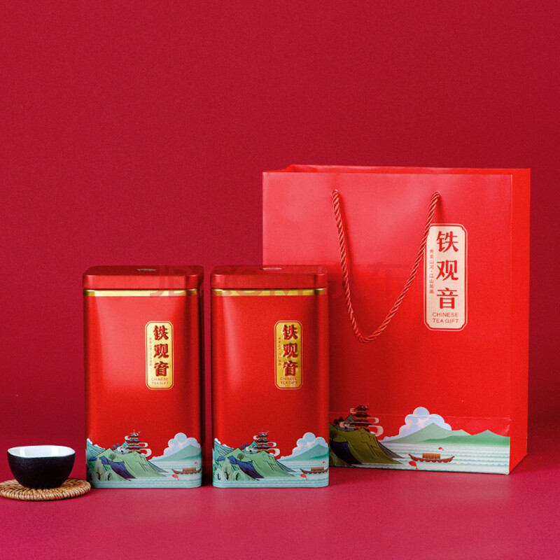 装空盒一斤装绿茶龙井通用茶叶密封罐子铁盒定制 江山如画铁观音2 1