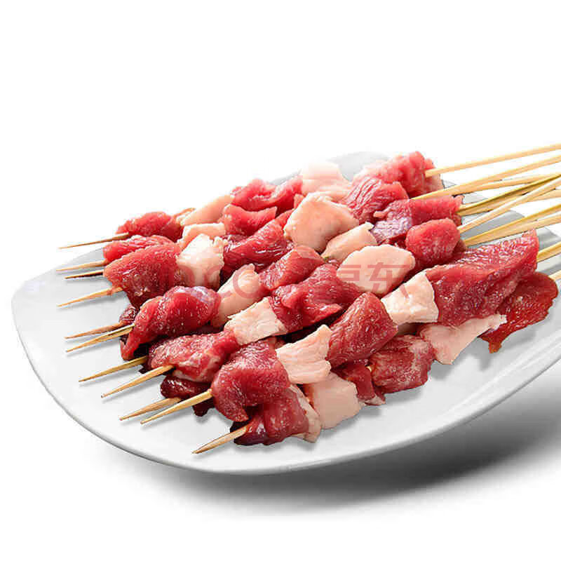 肉串半成品冷冻烧烤串串食材羔羊肉串牛肉串 羊肉串30串 五花肉20串