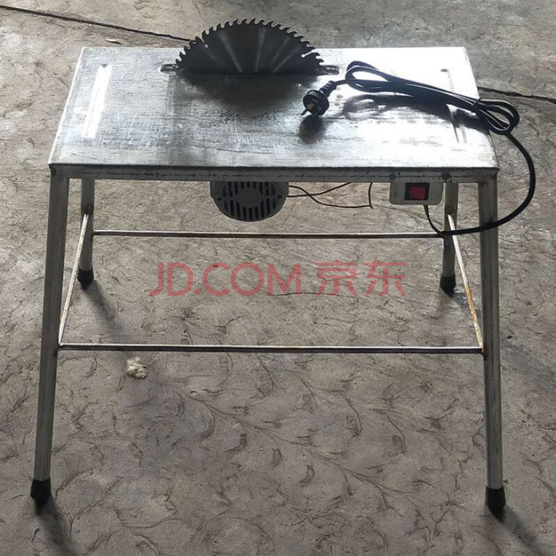木头木工电锯220v 推 台锯木工多功能锯木机台式 小台锯(带电机整套)