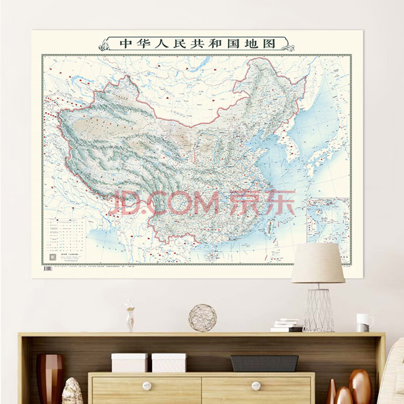 【水墨古风】 中国地图墙贴 1.1*0.
