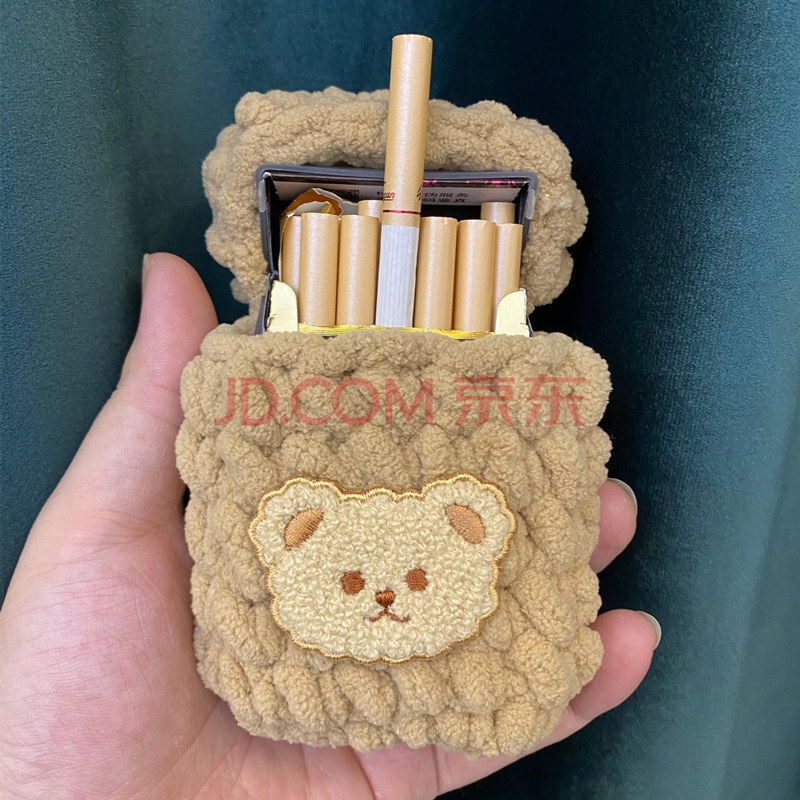 手工编织烟盒套软盒毛线diy材料包针织盒送男朋友礼物
