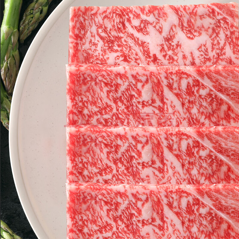 爵鲜 澳洲m12霜降a5和牛雪花牛肉眼肉烤肉片非日本神户牛肉a5雪花牛肉