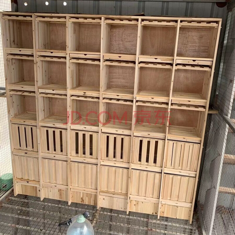 信鸽组合巢箱赛鸽子笼子木质鸽具养殖配对笼实木种鸽调节笼放飞笼 d款