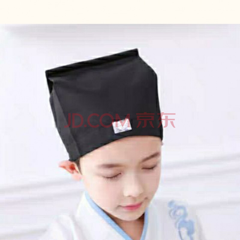 guvibon新品书生帽子儿童汉服书生古装书童教书先生帽子古代男子秀才