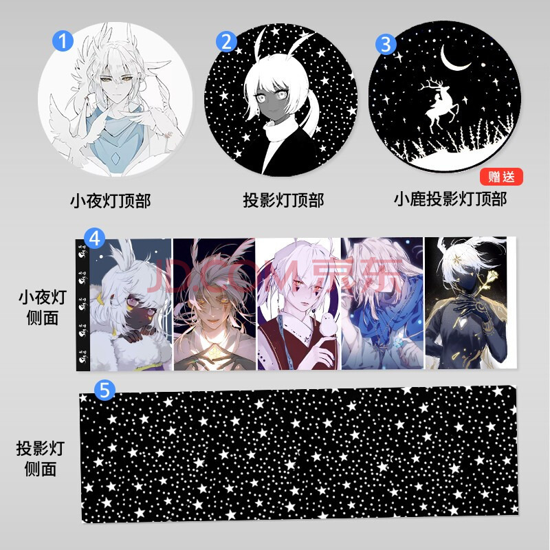 岙筱 光遇周边菇菇白鸟雨林龙骨卡卡狮子二次元周边投影灯小夜灯生日