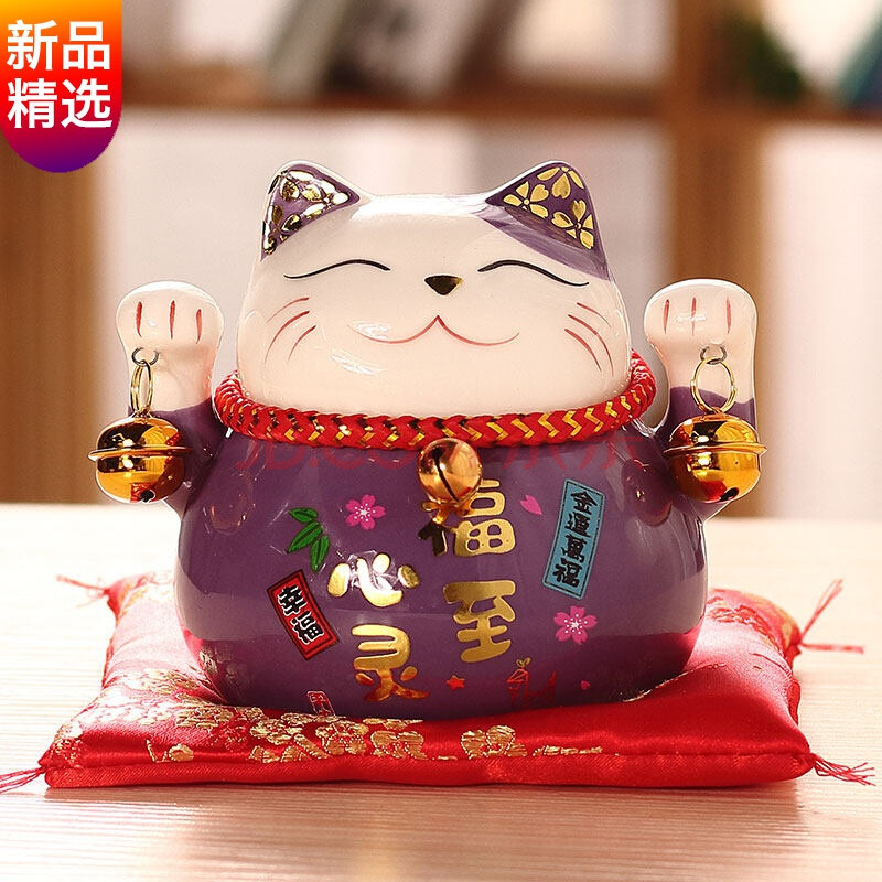 2021年新款礼品招财猫猫小摆件陶瓷创意礼品家居装饰日本存钱罐客厅