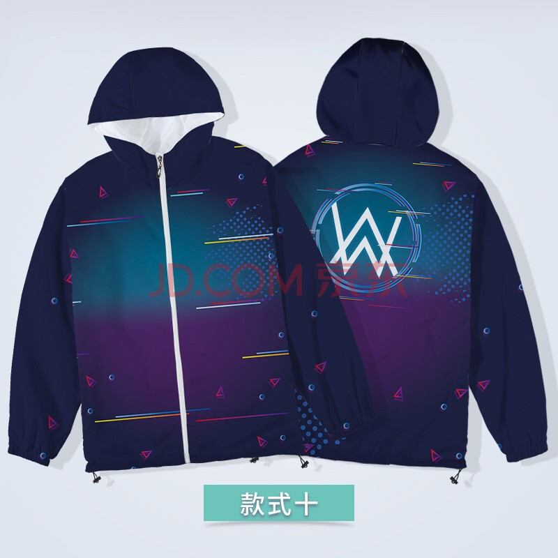 劲魔豹 艾伦沃克风衣 alan walker dj电音棉花糖衣服拉链外套男 fya