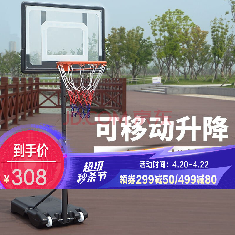 篮球架户外成人 儿童室内家用升降便携式青少年简易篮球框 可扣篮保护