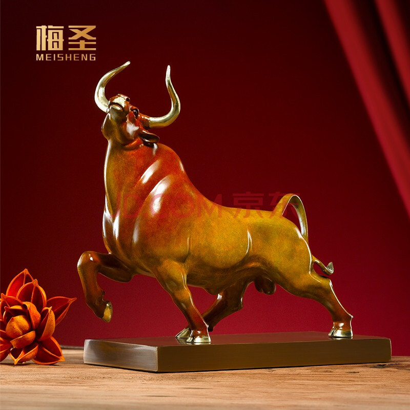 2021最新招财图片,最旺运的图片 梅圣2021新春纯铜牛摆件招财抬头牛转乾坤生肖年会开业礼品客厅办公室