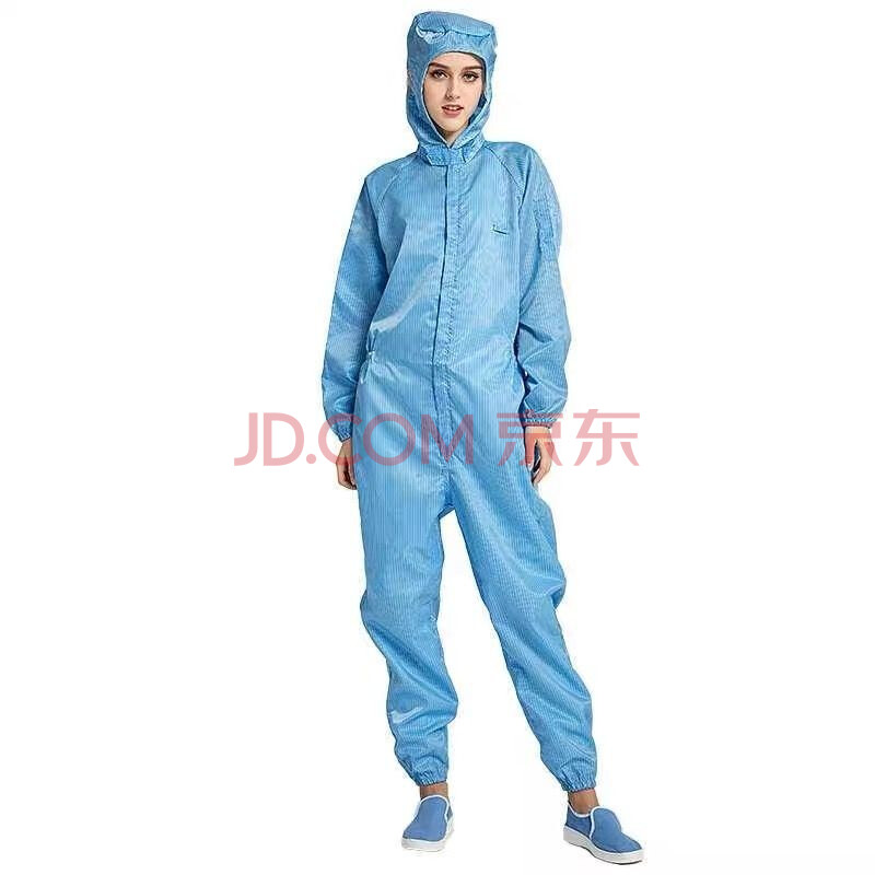 新品 防静电服连体服无尘服连体连帽防尘工作服食品制车间劳保洁净衣