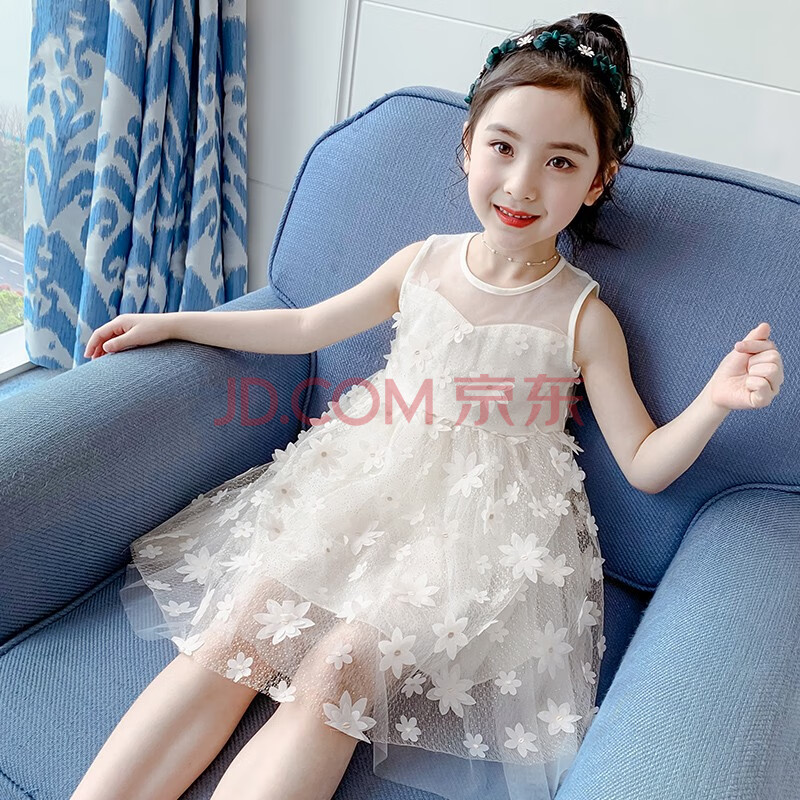 爱丽宝麟 女童裙子2021春夏装新款中大儿童休闲连衣裙8岁小女孩公主裙