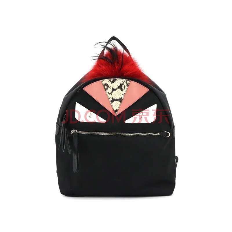 【二手95新】fendi 芬迪小怪兽黑色尼龙双肩包 二手女包 奢侈品
