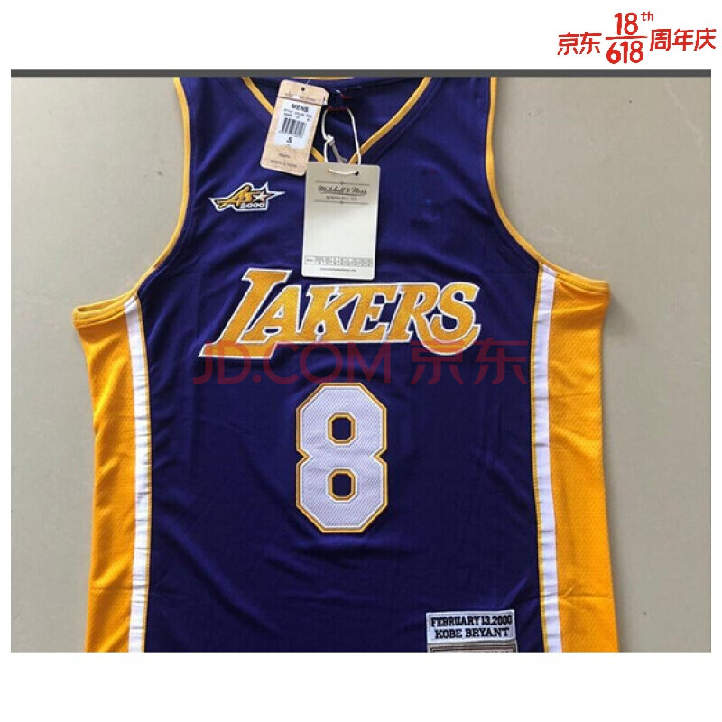 腾讯体育专营nba全刺绣湖人8号98 2000 03 04全系列球衣背心篮球服