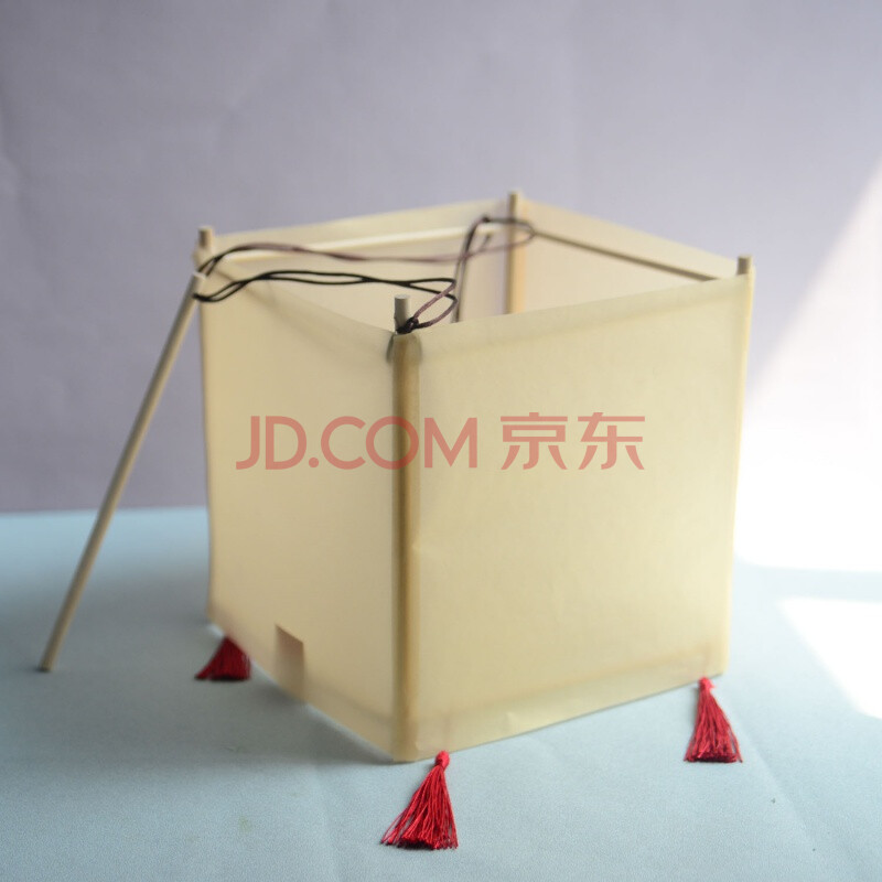 元宵传统方形儿童手工diy手提灯笼 春节剪纸花灯 宫灯