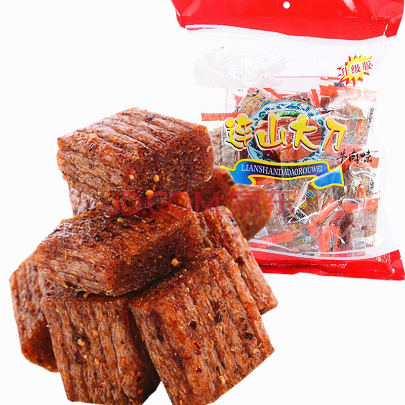 宗彬食品 连山大刀肉牛肉味辣条块烤面筋8090后儿时怀旧休闲麻辣零食228克