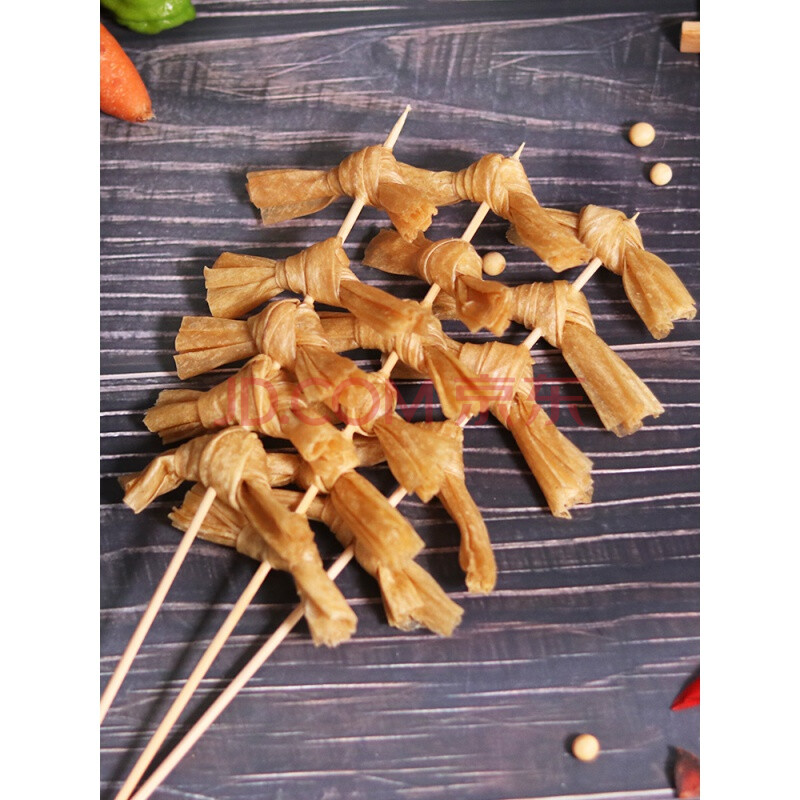 豆制品腐竹结豆皮干货豆结豆扣蛋白肉火锅麻辣烫炸串食材90串