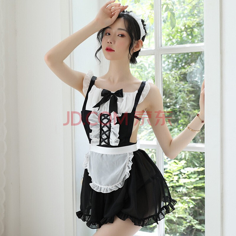 情趣内衣 性感女仆装露背厨娘佣女人装紧身直插短裙制服角色扮演透视