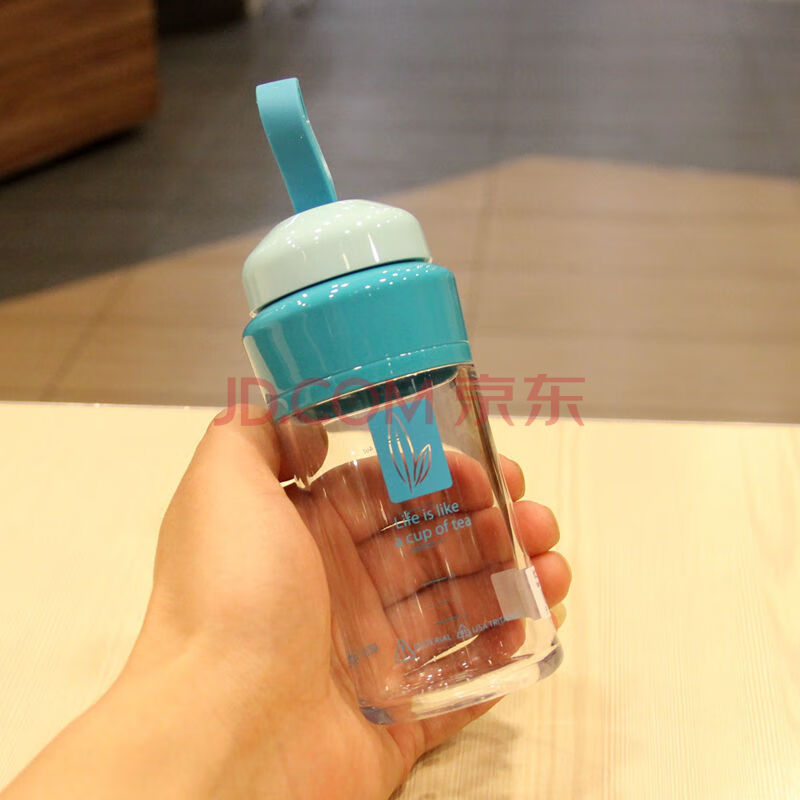 120ml的水杯图片,100ml的杯子图片 水杯男女学生便携随手杯迷你小巧带盖过滤塑料水杯子 1041蓝色120毫升