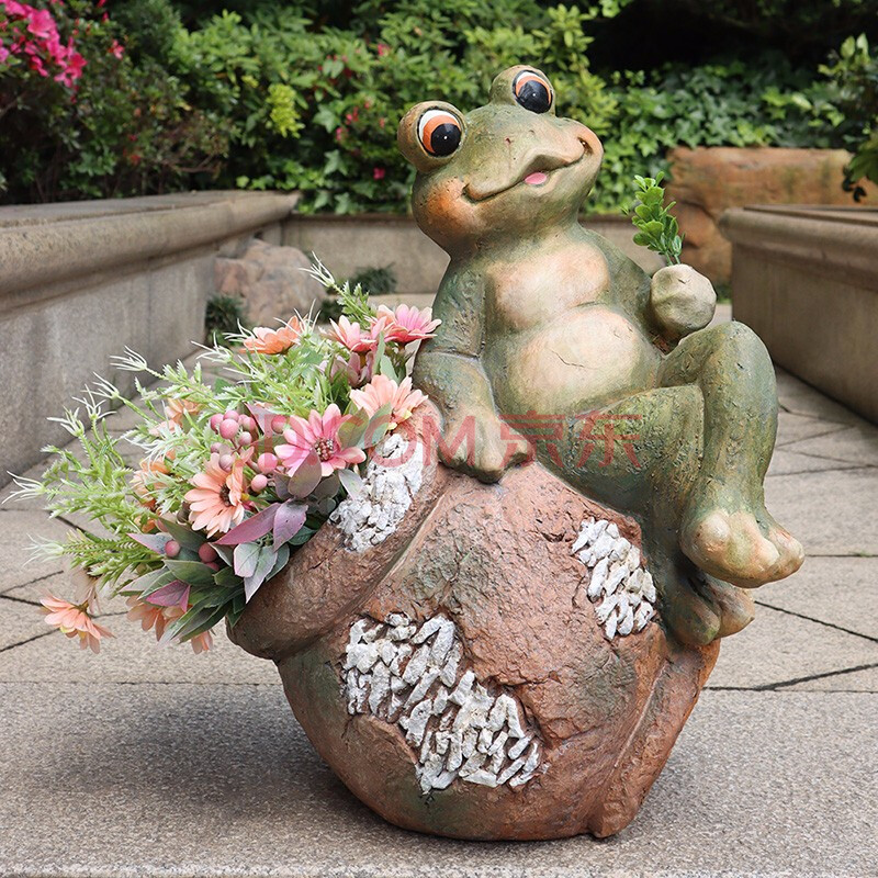 户外青蛙花盆花园庭院布置院子草坪装饰招财景观动物雕塑园艺摆件民宿