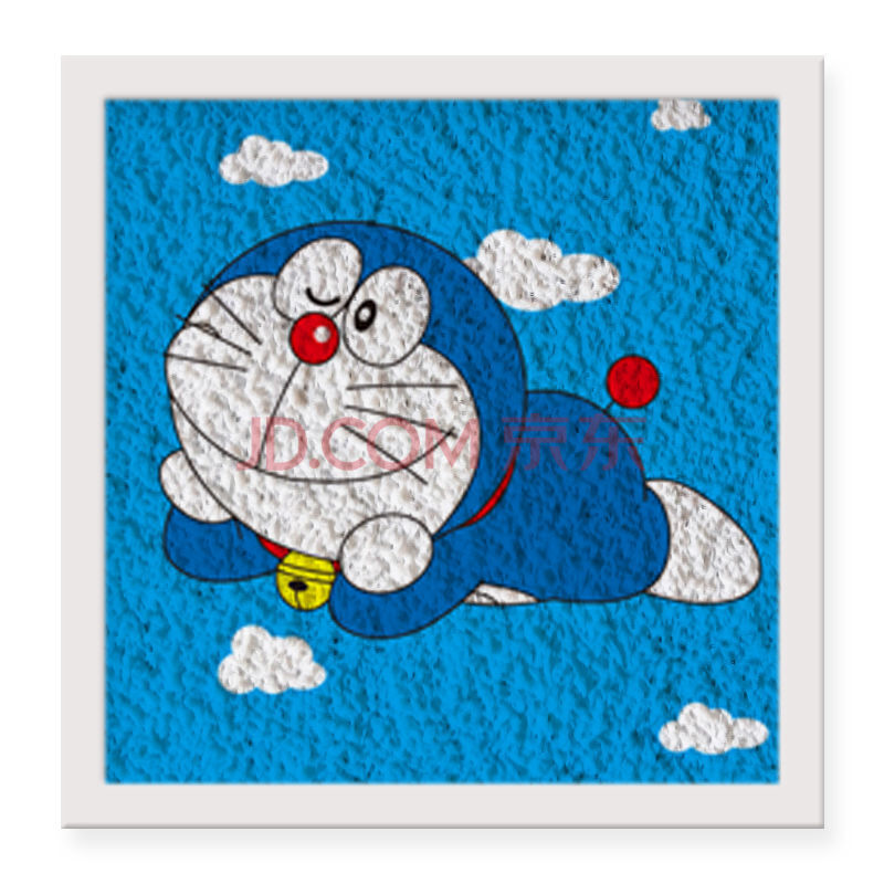 礼物创意手工制作立体画 30x30d2 哆啦a梦4 白色画框 30*30