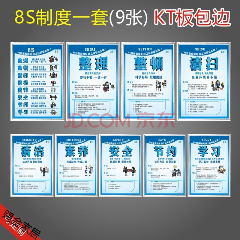萨夫百德 5s6s7s8s管理安全生产车间标语标示牌墙贴工厂制度看板仓库