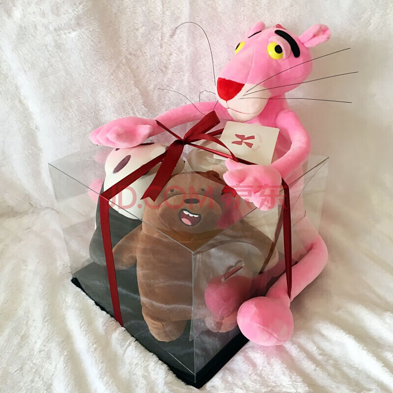 咱们裸熊胖达公仔毛绒玩具趴趴北极熊三只贱熊熊猫玩偶大白熊抱枕