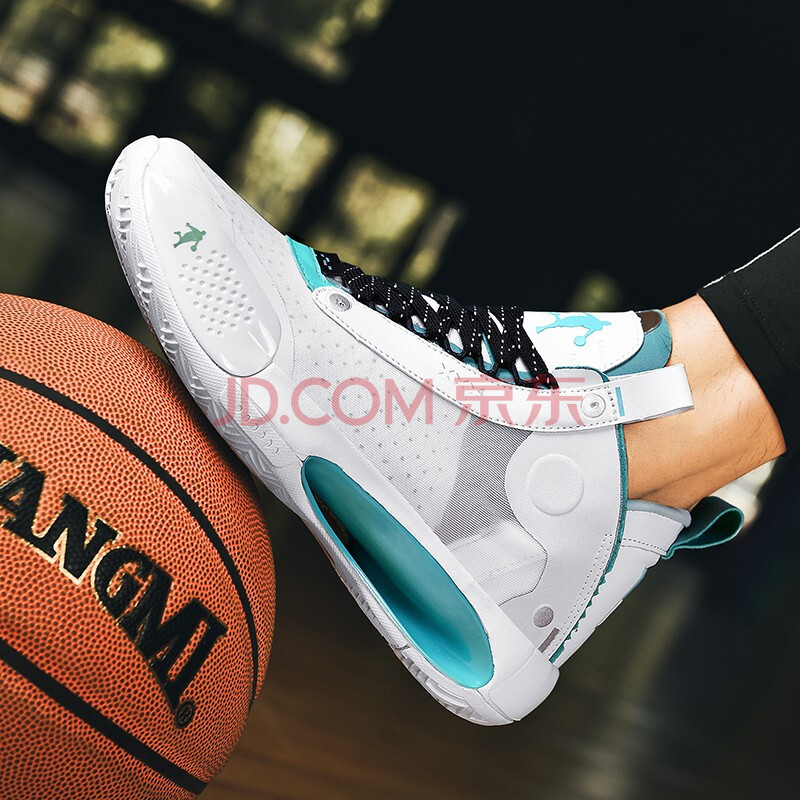 爵惑(juehuo)联名aj34郭艾伦白镭射黑灰篮球鞋简版aj乔1男鞋low红外线