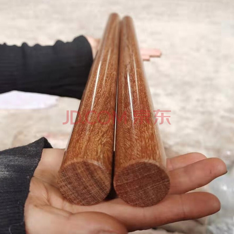 澳洲黄金紫檀牛毛纹把玩棍太极棍手把件圆木棍擀筋棒工艺品 黄金紫檀