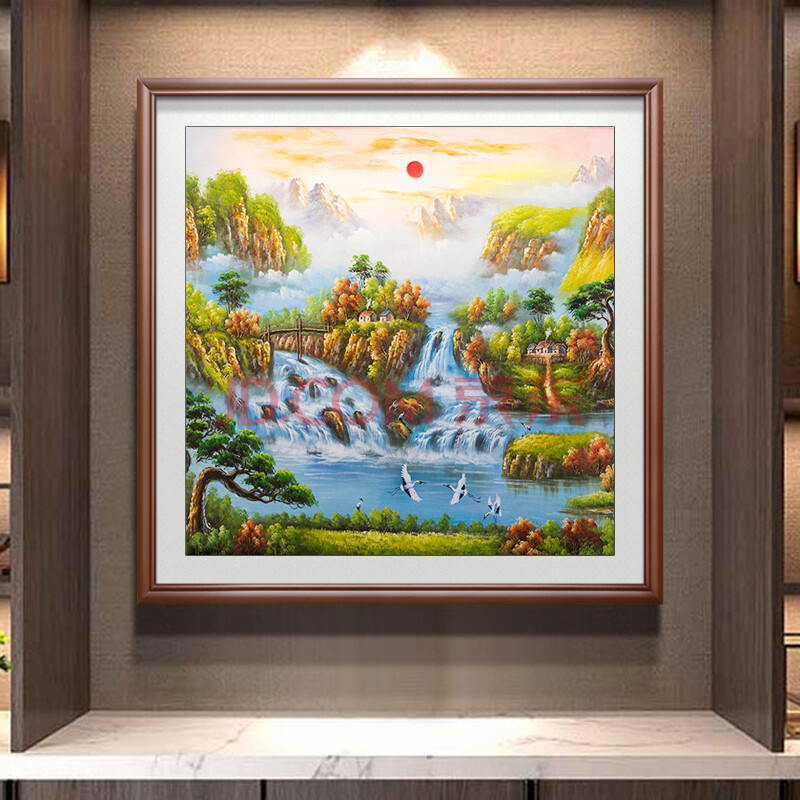 绘扬 山水画泰山日出国画有山无水靠山画办公室招财客厅寓意挂画进门